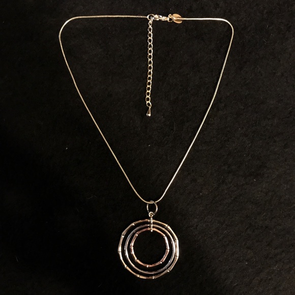 Bamboo Rings Tri-Tone Necklace - Picture 4 of 5